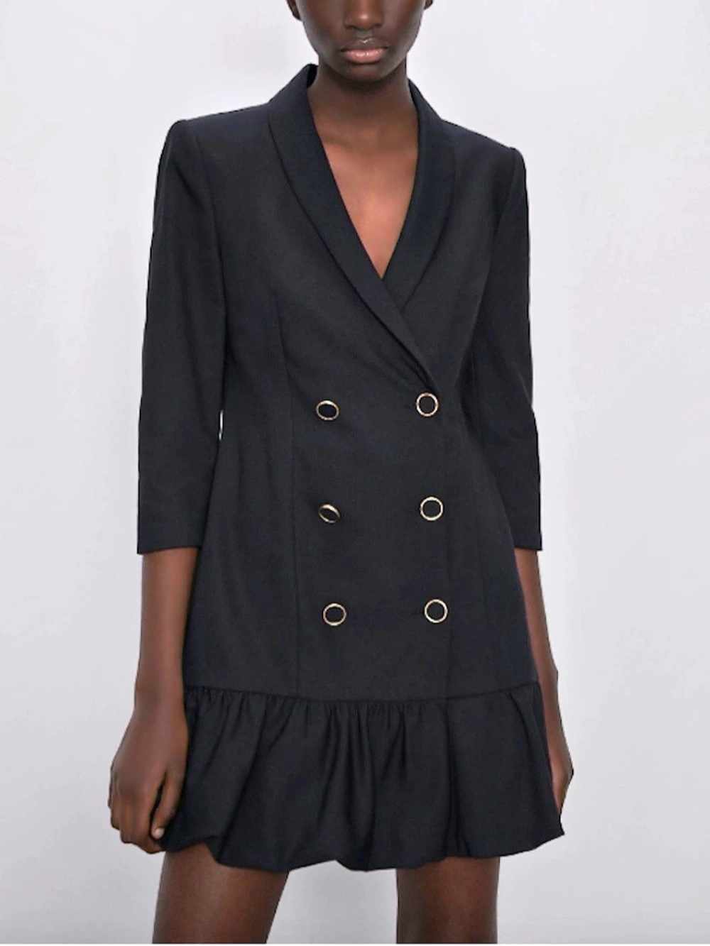 NWT Zara PLEATED BLAZER Mini DRESS M